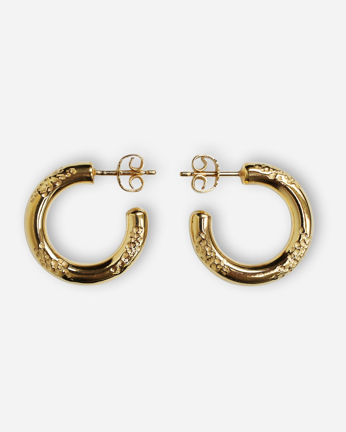 Raw Small Hoops - Guldbelagt
