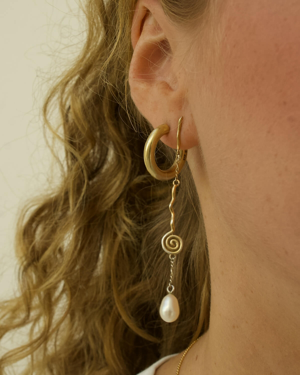 Raw Small Hoops - Guldbelagt
