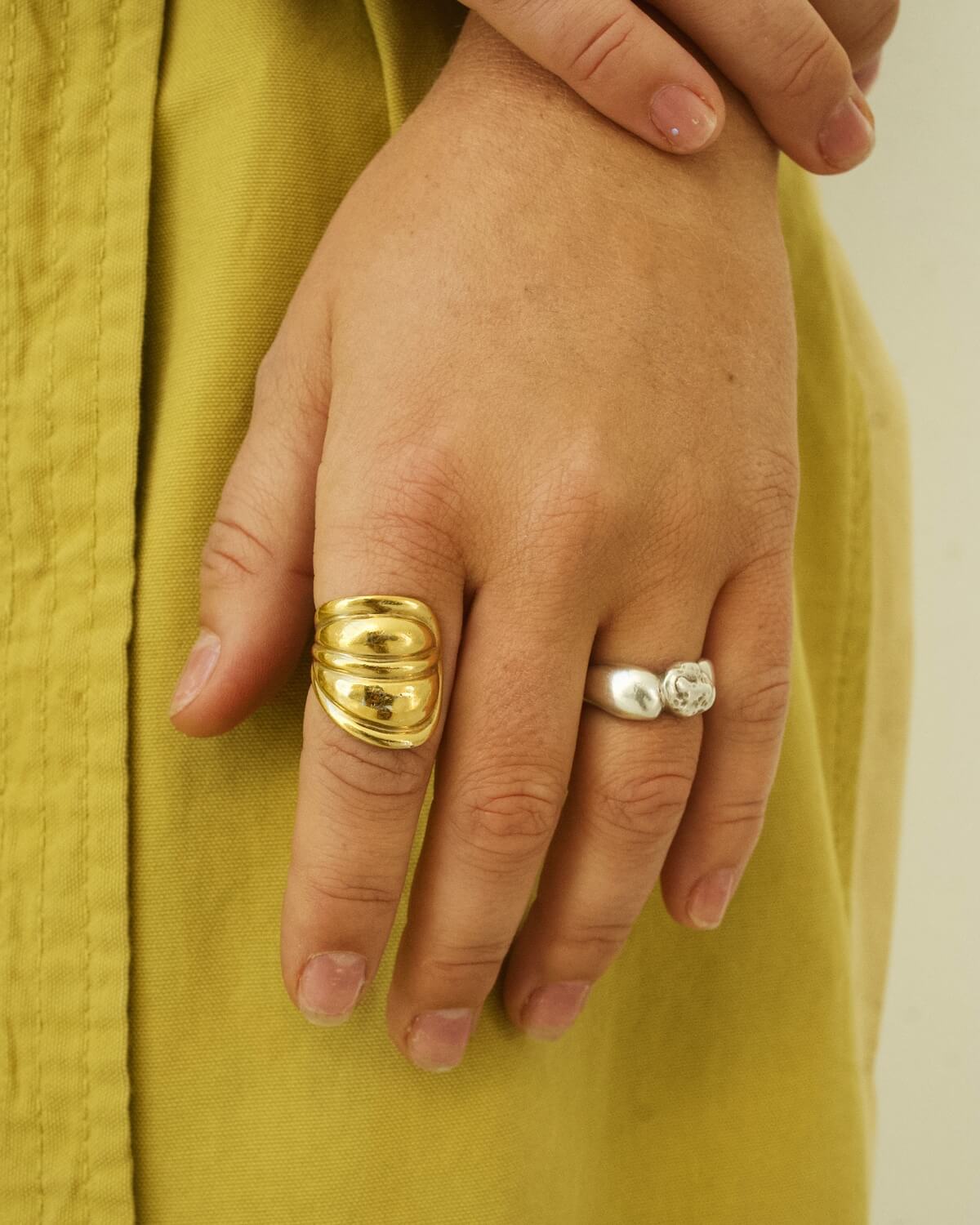 Shield Ring - Guldbelagt