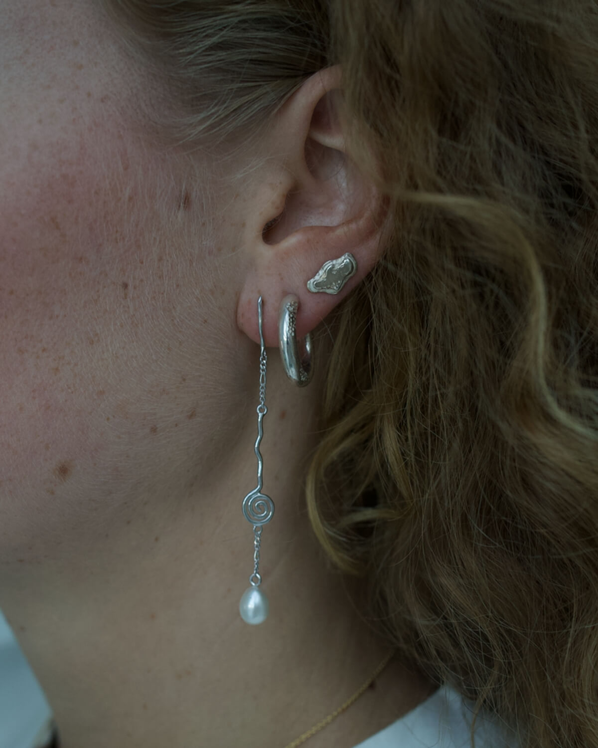 Waves Ørering - Sterling Sølv