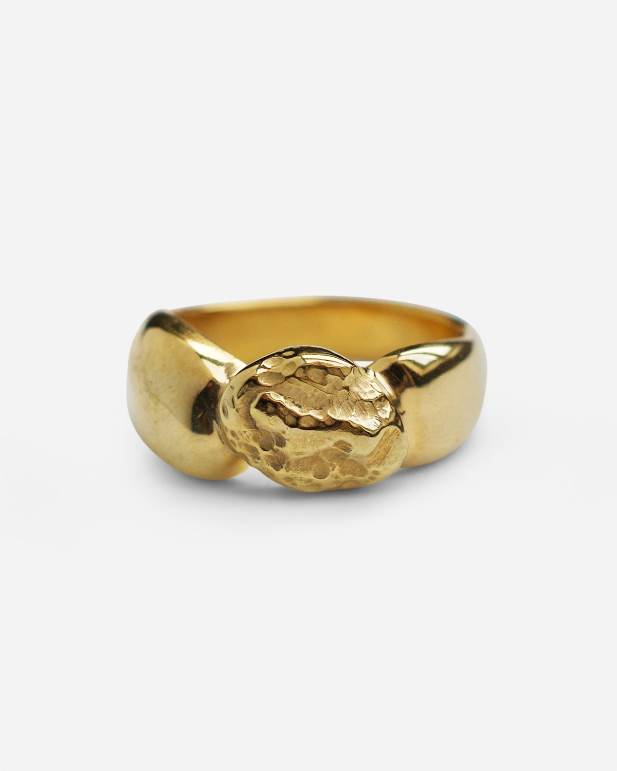 Raw Big Ring - Guldbelagt