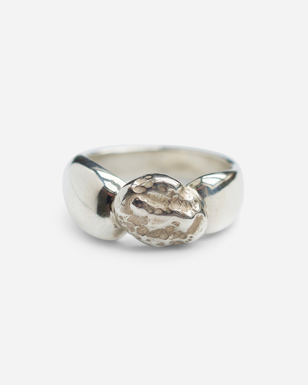 Raw Big Ring - Sterling Sølv