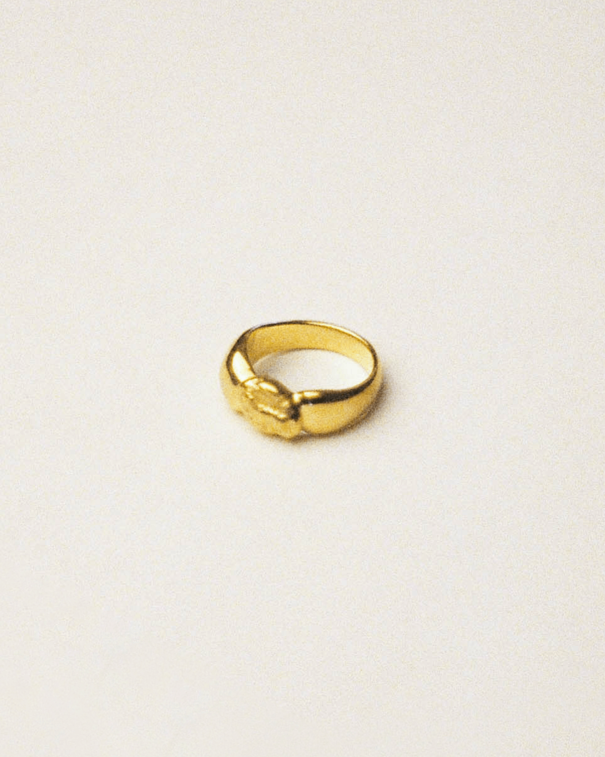 Raw Big Ring - Guldbelagt