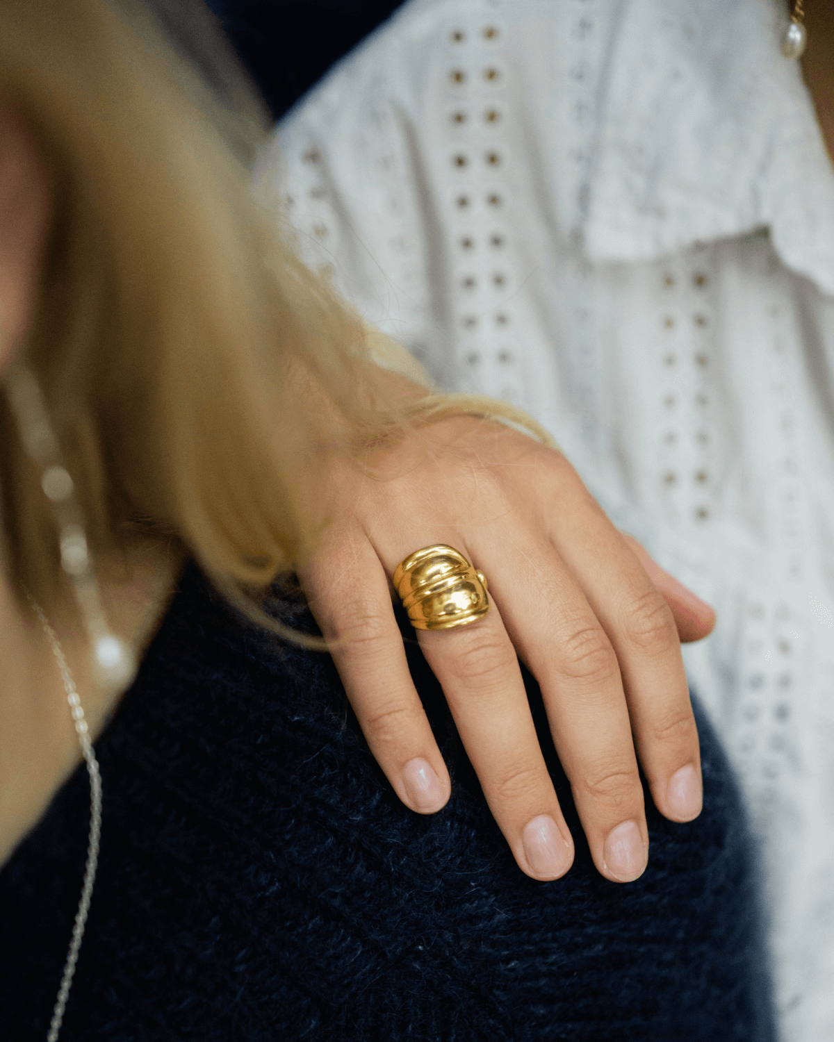 Shield Ring - Guldbelagt