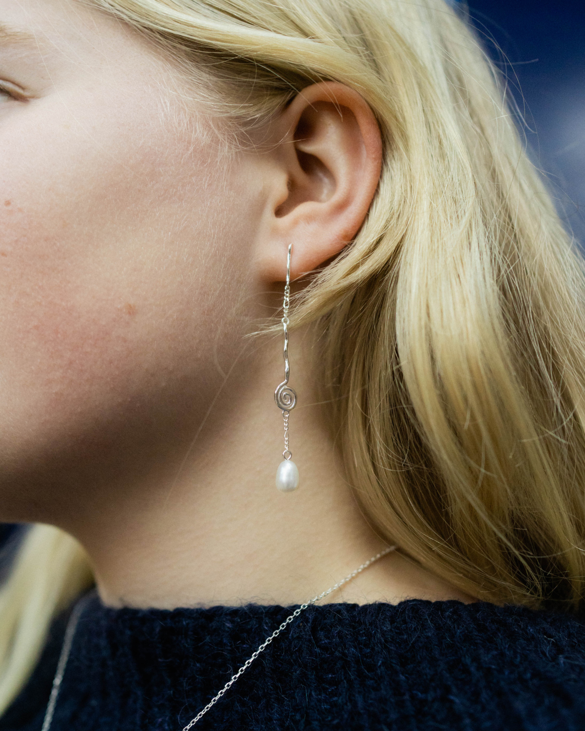 Waves Ørering - Sterling Sølv